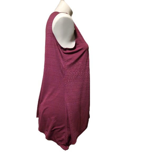❤️ 4/$20 Suzie in the City tank top Women's large Purple black V-neck front zip - Picture 7 of 13